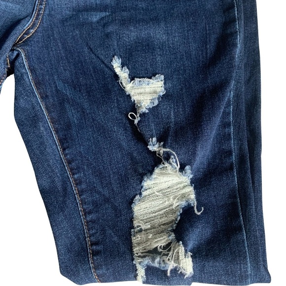 Women’s Almost Famous Ripped Skinny Jeans Ankle - Picture 5 of 13